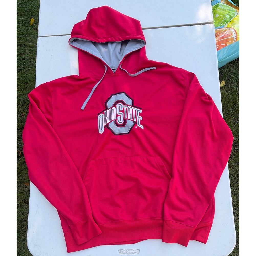 Stadium Athletics Ohio State Buckeyes Hoodie Mens XXXL Red Embroidered Pullover